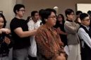 Akademisi dan pengamat kebijakan publik, Achmad Nur Rafi (Tengah, batik cokelat). (Sumber foto: Dokumentasi Narasumber)