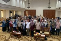 Kegiatan Workshop Optimalisasi Peran TP UKS/M Kota Depok secara hybrid di Aula Lantai 10 Gedung Dibaleka II, Selasa (28/07/26). (Foto: Siaran Depok)