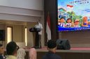 Wakil Wali Kota Depok Chandra Rahmansyah saat membuka Lokakarya Optimalisasi Peran TP UKS/M Kota Depok secara hibrida di Aula Lantai 10 Gedung Dibaleka II, Selasa (28/07/26). (Foto: Siaran Depok)