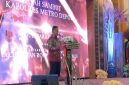 Sambutan Wali Kota Depok, Supian Suri pada acara pisah sambut Kapolres Metro Depok yang berlangsung di Hotel Bumi Wiyata pada Rabu malam (29/07/26). (Foto: Siaran Depok)