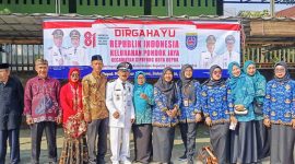 Kelurahan Pondok Jaya usai upacara bendera HUT RI Ke-81 Kemerdekaan.
