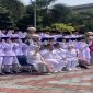 Paskibraka Kota Depok berfoto bersama Wali Kota Depok dan Wakil Wali Kota Depok setelah Upacara Penaikan Bendera Merah Putih. (Sumber foto: Siaran Depok/AN Rafi)