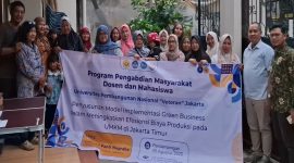 Tim UPN Veteran Jakarta melaksanakan kegiatan Pengabdian Masyarakat di Yayasan Panti Nugra Jakarta Timur. (Sumber foto: Dokumentasi narasumber)