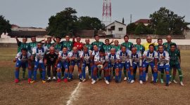 The Legend Pemain Timnas berkumpul di Kukusan untuk memperebutkan Laga Pertandingan Trofeo Brotherhood. (Sumber foto: Dokumentasi narasumber)