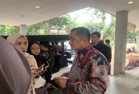 Wakil Wali Kota Depok, Chandra Rahmansyah saat diwawancarai pada acara World Lake Day di Universitas Indonesia, Depok. (Kamis, 27 Agustus 2026). (Foto: Siaran Depok/AN Rafi)