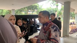 Wakil Wali Kota Depok, Chandra Rahmansyah saat diwawancarai pada acara World Lake Day di Universitas Indonesia, Depok. (Kamis, 27 Agustus 2026). (Foto: Siaran Depok/AN Rafi)