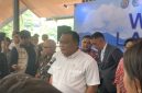 Menteri Lingkungan Hidup, Jumhur Hidayat saat diwawancarai pada peringatan Hari Danau Sedunia 2026 di Kampus Universitas Indonesia (UI) Depok, Kamis (27/8/2026). (Sumber foto: Siaran Depok/AN Rafi)
