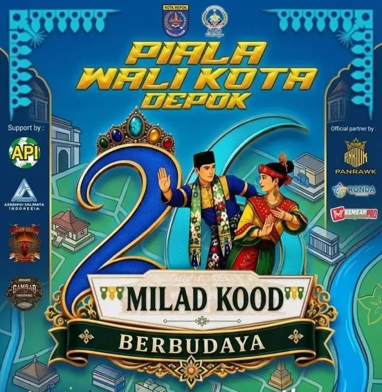 Poster Milad Kumpulan Orang-Orang Depok (KOOD) Berbudaya ke-26 yang diselenggarakan selama tiga hari dari 25–27 September 2026, di Pesona Square Depok. (Foto: KOOD Berbudaya)