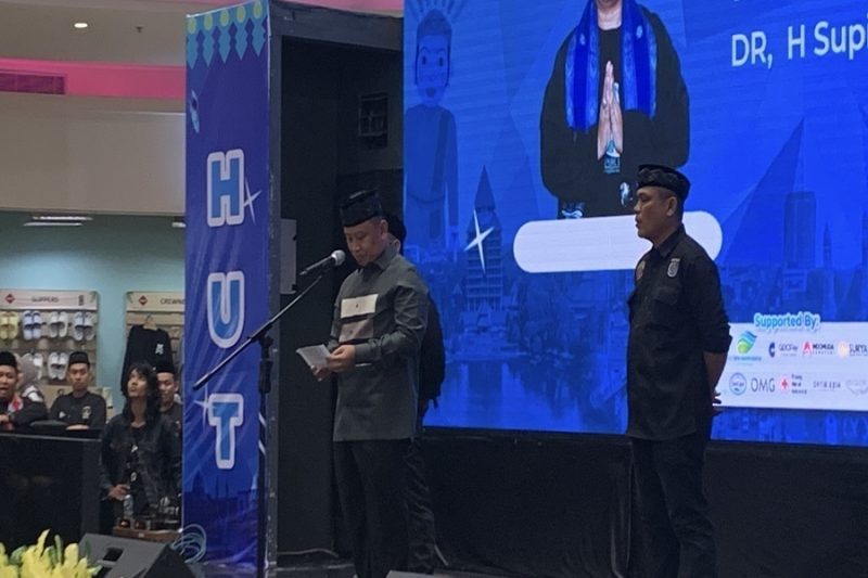 Sambutan Wali Kota Depok, Supian Suri pada peringatan milad ke-26 KOOD di Mall Pesona Square, Sabtu (26/09/2026).