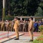Amanat apel yang disampaikan oleh Wakil Wali Kota (Wawalkot) Depok, Chandra Rahmansyah pada Apel Pagi di Lapangan Balai Kota Depok, Senin (28/09/26). (Sumber foto: Siaran Depok/AN Rafi)