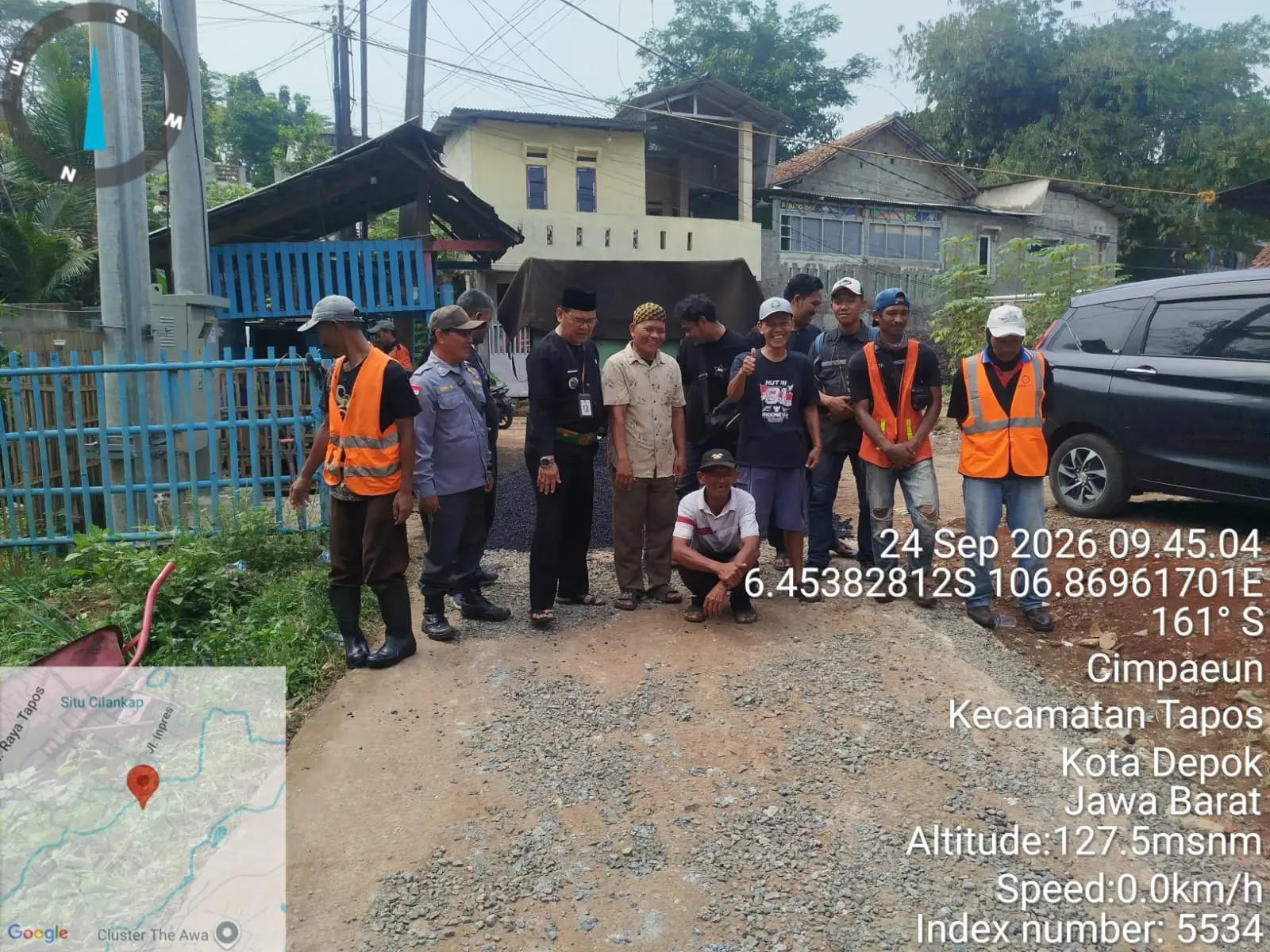 Jalan lingkungan milik RW 16 di Kelurahan Cimpaeun diaspal. (Sumber foto: Kelurahan Cimpaeun)