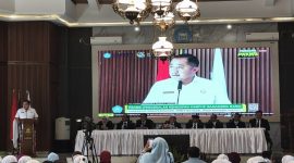 Sambutan dan penyampaian materi pada pengenalan kampus (PKKMB) Unindra di Kampus C Graha Indraprasta, Pancoran Mas, dibawakan langsung oleh Wakil Wali Kota Depok, Chandra Rahmansyah, Selasa (01/09/26). (Foto: Istimewa)