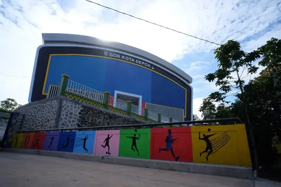 GOR Kota Depok yang menjadi salah satu venue pada gelaran Pekan Olahraga Provinsi (Porprov) Jawa Barat 2026. (Sumber foto: Diskominfo Depok)