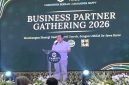 Sambutan yang disampaikan Wakil Wali Kota (Wawalkot) Depok, Chandra Rahmansyah pada Business Gathering 2026 Tamsyi Tour di Savero Hotel, Sabtu (03/10/26). (Sumber foto: Siaran Depok/AN Rafi)