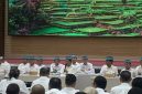 Gubernur Jawa Barat, Dedi Mulyadi menggelar rapat koordinasi lintas daerah bersama pimpinan daerah se-Jawa Barat di Balai Kota Depok, Rabu (07/10/26). (Sumber foto: Siaran Depok/AN Rafi)