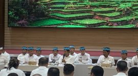 Gubernur Jawa Barat, Dedi Mulyadi menggelar rapat koordinasi lintas daerah bersama pimpinan daerah se-Jawa Barat di Balai Kota Depok, Rabu (07/10/26). (Sumber foto: Siaran Depok/AN Rafi)