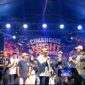 Wali Kota Depok, Supian Suri hadir dan memberikan sambutan pada gelaran Cimanggis Night Festival di Lapangan Komplek Paspampres, Kelurahan PGS, Kecamatan Cimanggis, Sabtu (10/10/26) malam. (Sumber foto: Dokumentasi istimewa)