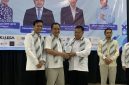 Wakil Wali Kota Depok, Chandra Rahmansyah (tengah) menghadiri pelantikan DPC HIPPI Kota Depok 2026-2031, di The Castle Kecamatan Pancoran Mas, Rabu (21/10/26). (Sumber foto: Siaran Depok/AN Rafi)