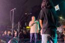 Wali Kota Depok, Supian Suri menyapa para pengunjung Depok Open Space pada gelaran Depok Youth Fest yang bertempat di Depok Open Space, Sabtu (24/10/2026)