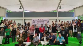 Kegiatan “Dunia Digital sebagai Wahana Puisi Generasi Muda” digelar di Taman Musik Depok, Jalan Merdeka, Depok II Timur, Kecamatan Sukmajaya. (Sumber foto: Istimewa)
