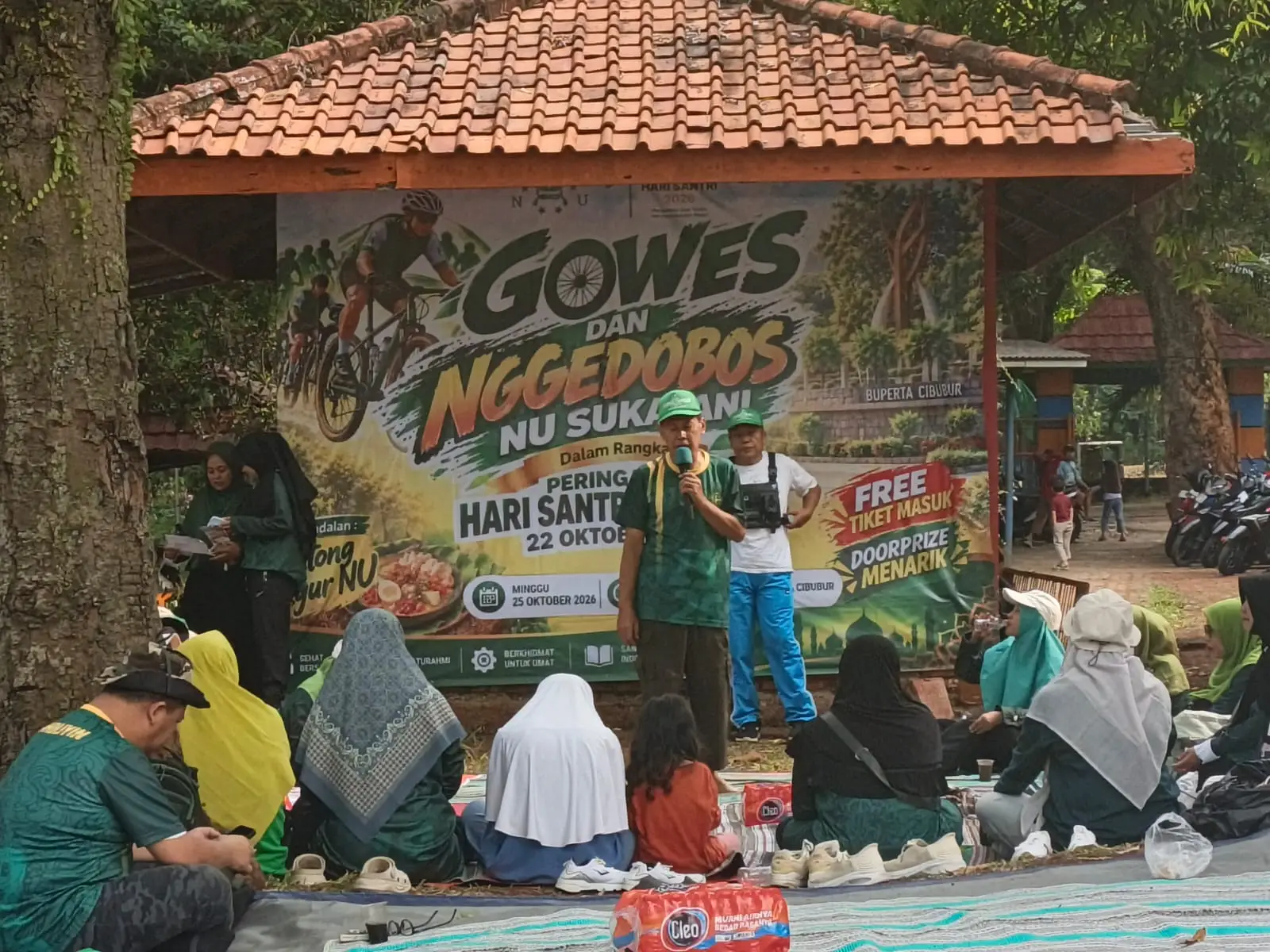 Momen keseruan gowes bersama PRNU Tapos yang berlangsung di Buperta Cibubur, Minggu (25/10/2026). (Dok. PCNU Depok)   